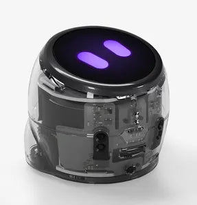 Close-up of Ozobot Ari's interactive touch screen with coding example.